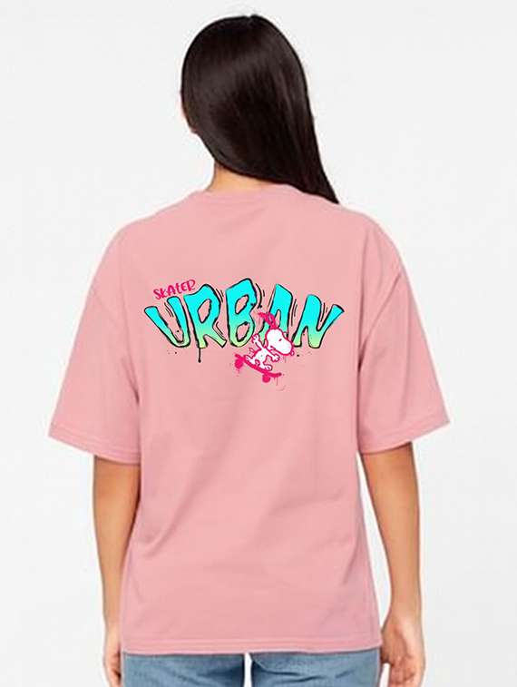 women printed short sleeve oversized t-shirt