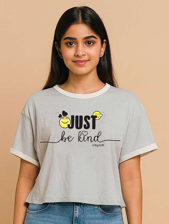 women printed short sleeve crop t-shirt