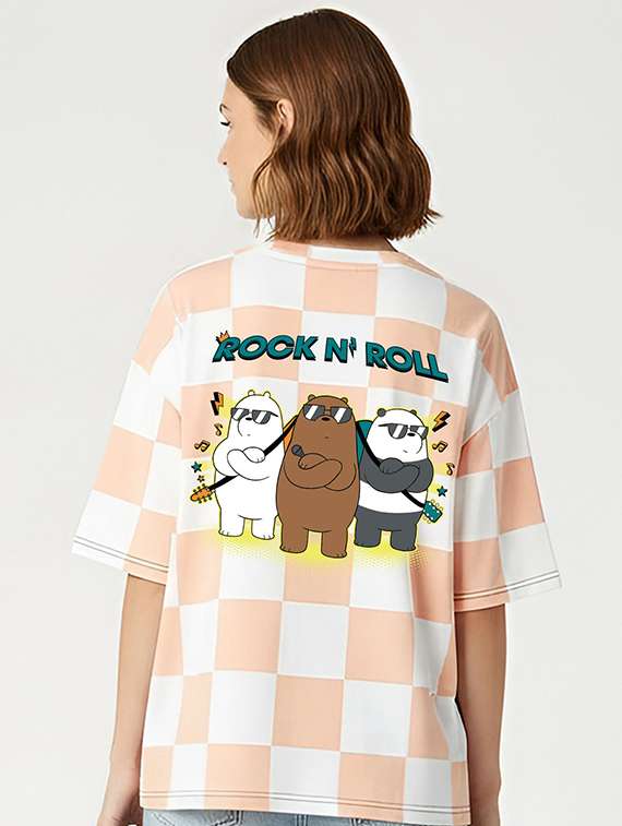 women printed short sleeve oversized t-shirt