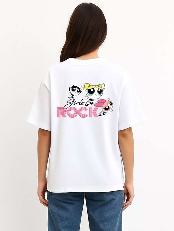 women printed short sleeve oversized t-shirt