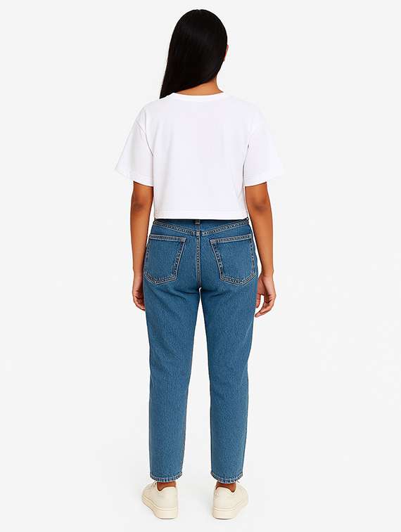 women printed short sleeve crop t-shirt - 22409104 -  Standard Image - 3