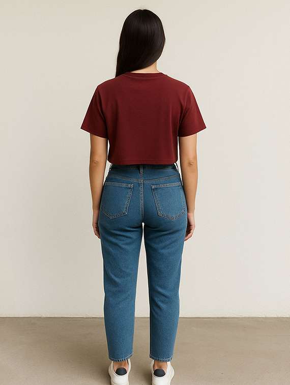 women printed short sleeve crop t-shirt - 22409106 -  Standard Image - 3