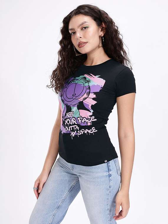 women printed short sleeve t-shirt - 22409120 -  Standard Image - 3