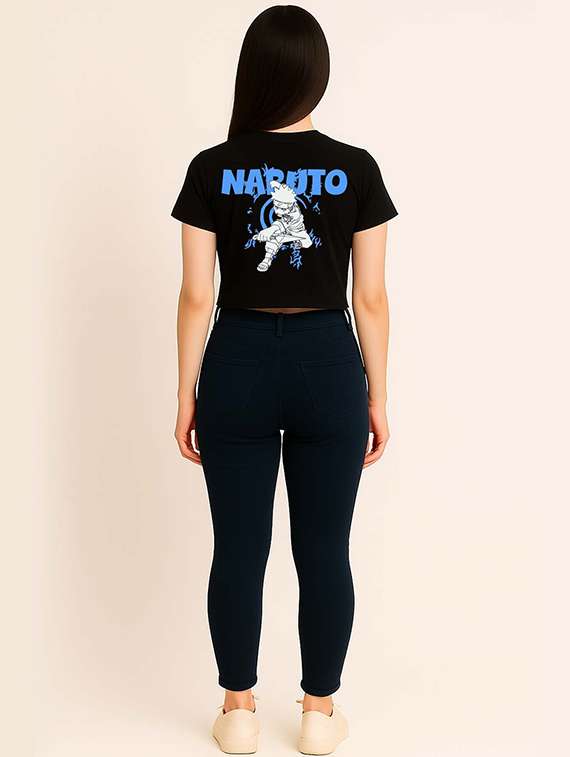 women printed short sleeve crop t-shirt - 22409146 -  Standard Image - 3