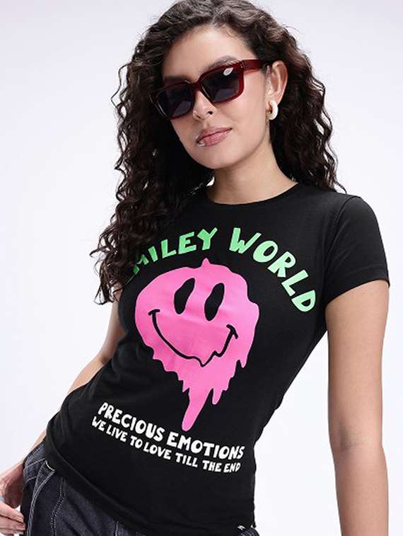 women printed short sleeve t-shirt