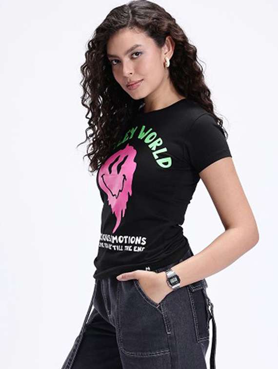 women printed short sleeve t-shirt - 22409154 -  Standard Image - 3