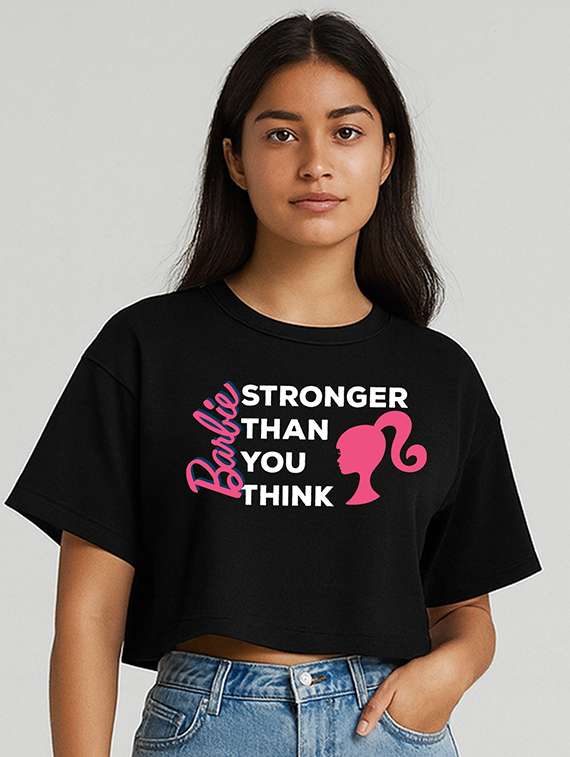 women printed short sleeve crop t-shirt