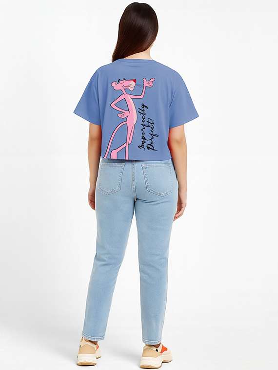 women printed short sleeve crop t-shirt - 22409215 -  Standard Image - 3