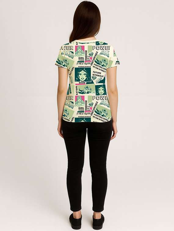 women printed short sleeve t-shirt - 22409225 -  Standard Image - 3