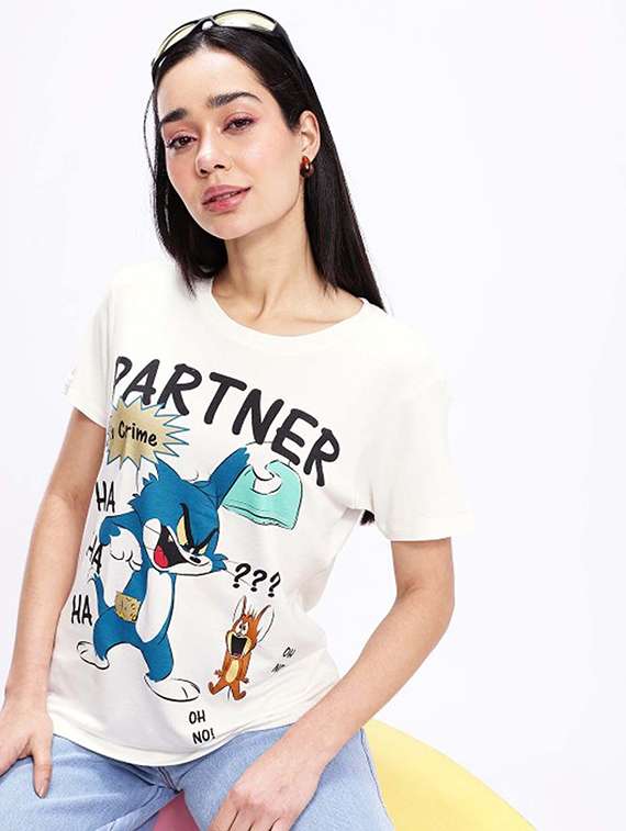 women printed short sleeve t-shirt