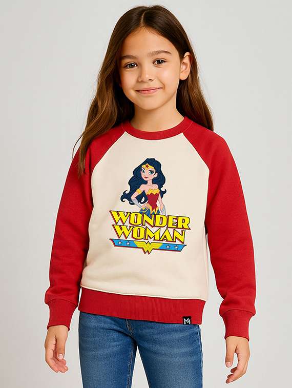 girls printed long sleeve sweatshirt