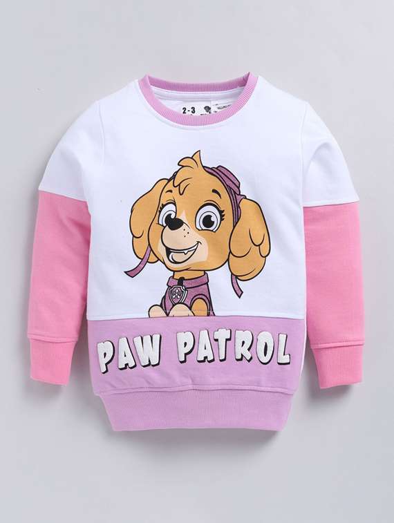 girls printed long sleeve sweatshirt