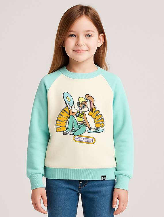 girls printed long sleeve sweatshirt