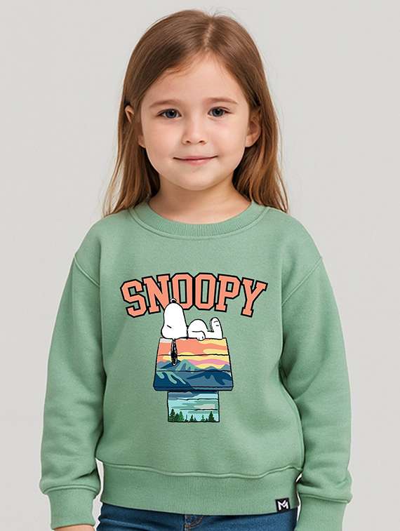 girls printed long sleeve sweatshirt