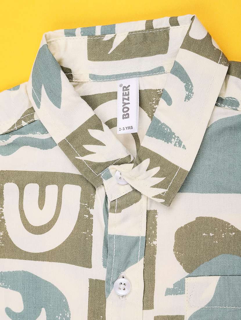 boys printed short sleeves shirt and shorts set - 22410651 -  Standard Image - 3