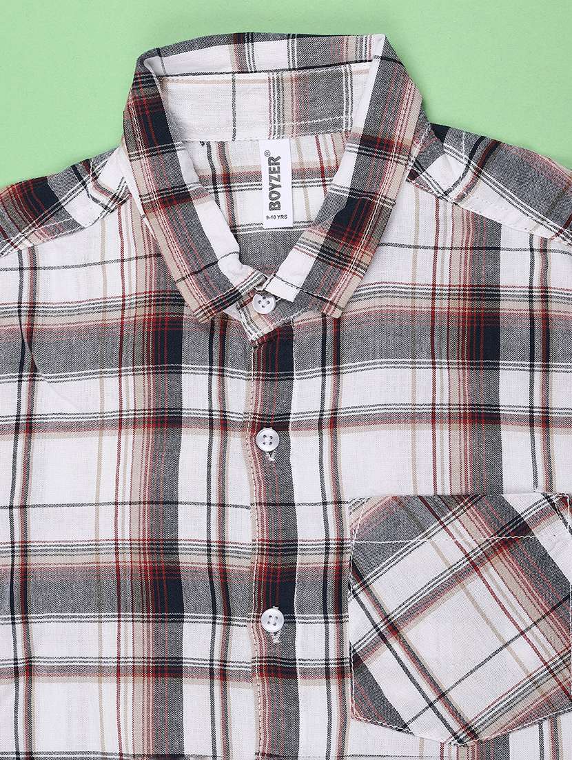 boys checkered short sleeves collared shirt - 22410662 -  Standard Image - 3