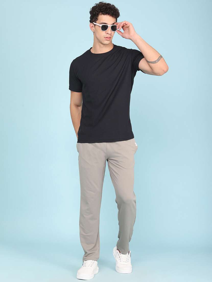 men solid mid rise full length track pant - 22410738 -  Standard Image - 5