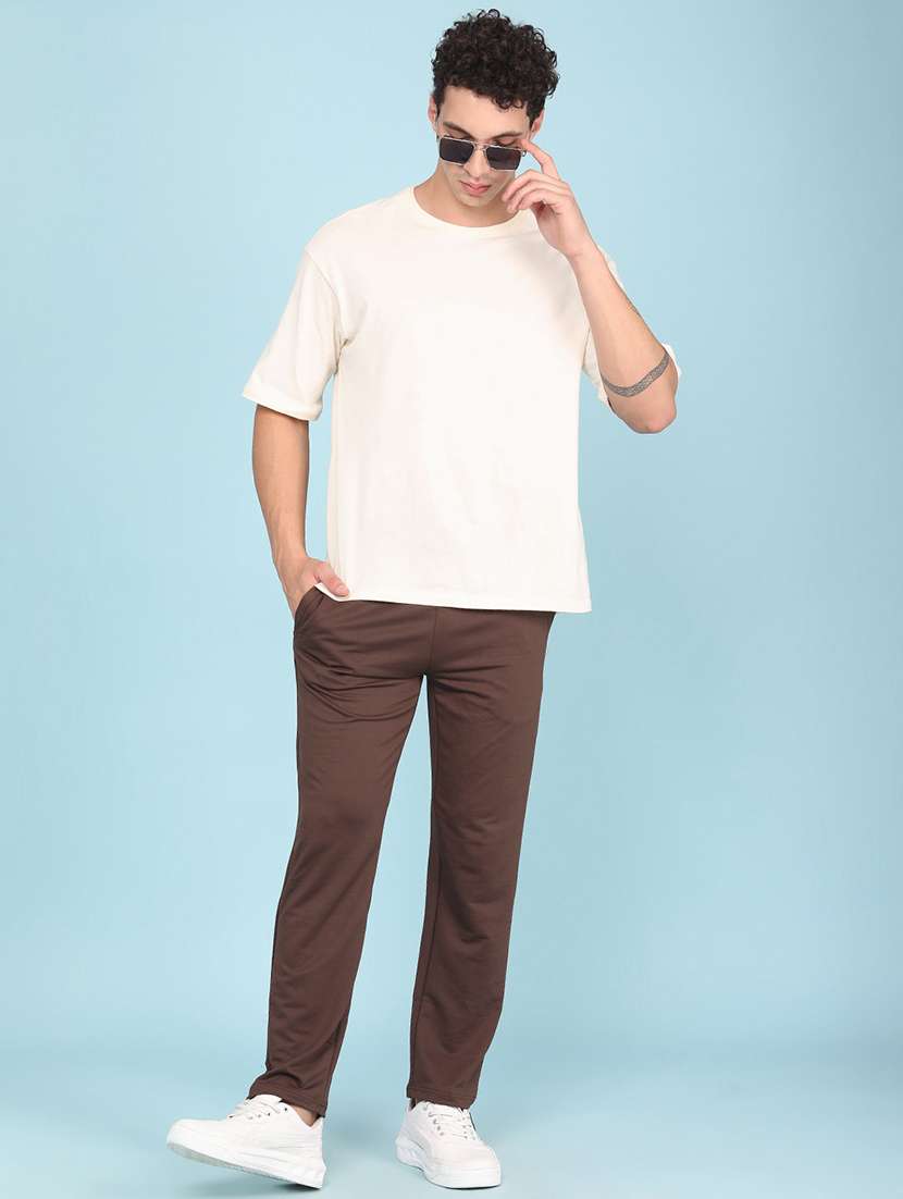 men solid mid rise full length track pant - 22410739 -  Standard Image - 5