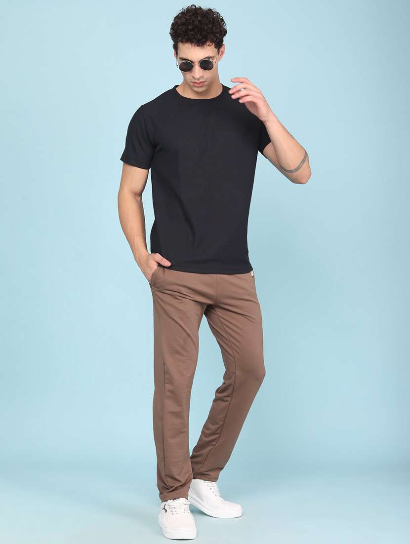 men solid mid rise full length track pant - 22410740 -  Standard Image - 5