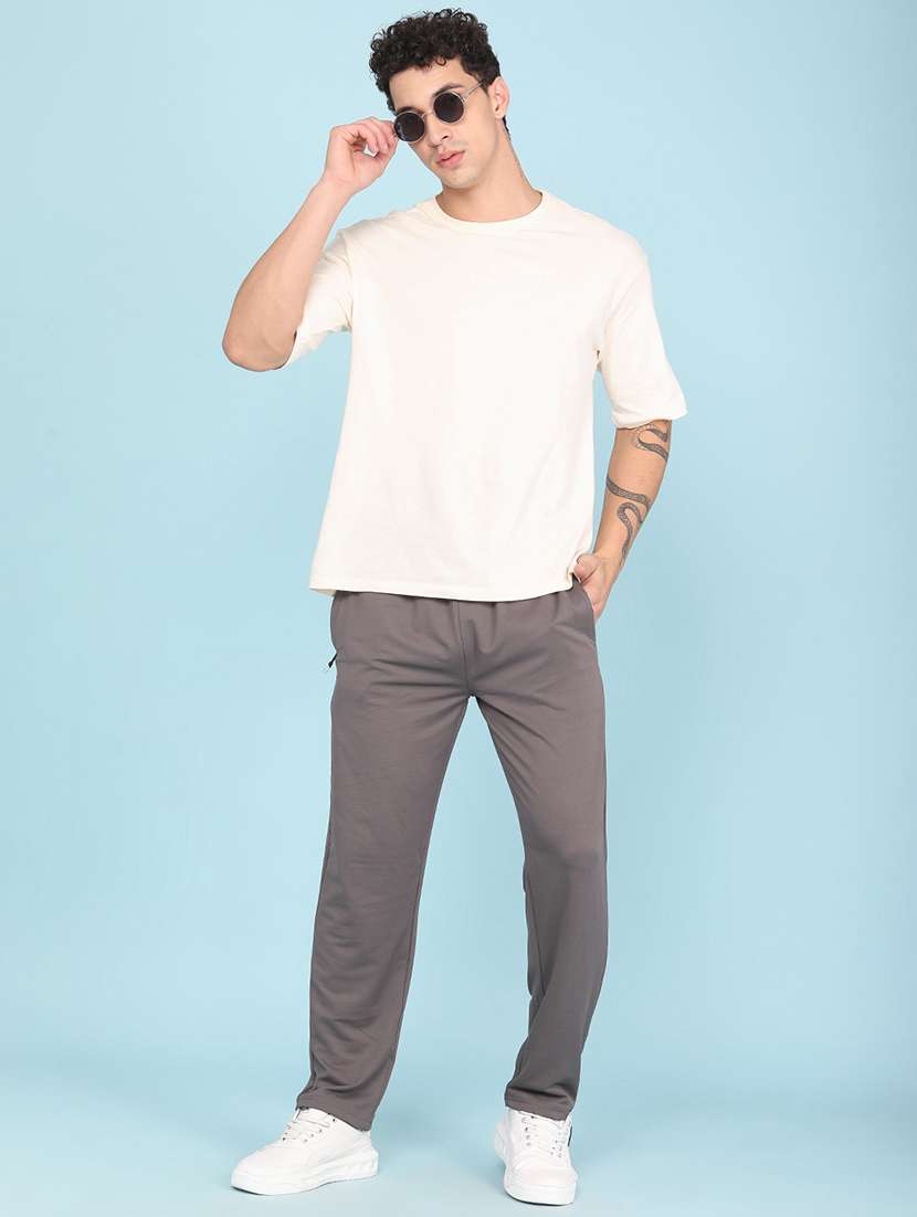 men solid mid rise full length track pant - 22410741 -  Standard Image - 5