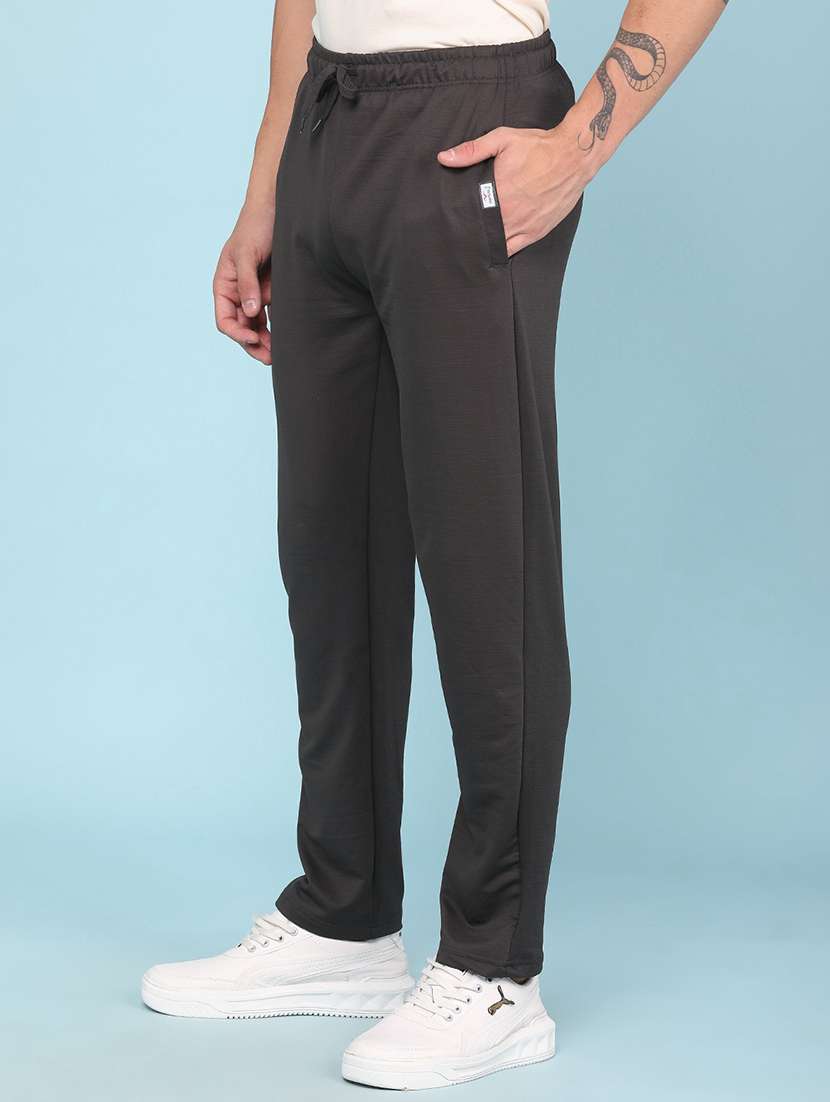 men solid mid rise full length track pant - 22410742 -  Standard Image - 3