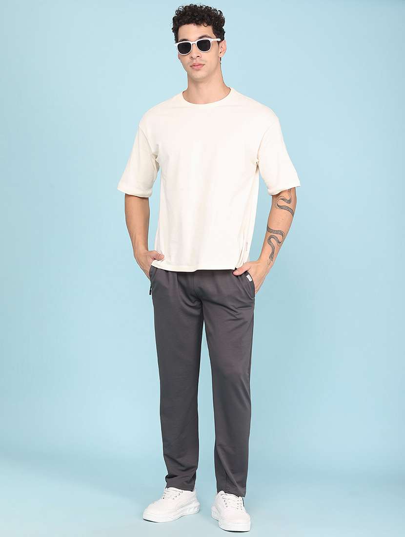 men solid mid rise full length track pant - 22410743 -  Standard Image - 5