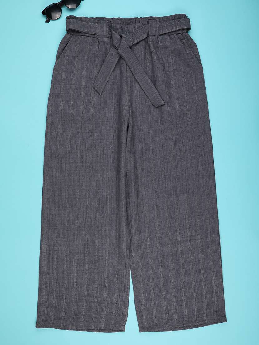 grey cotton palazzo trouser