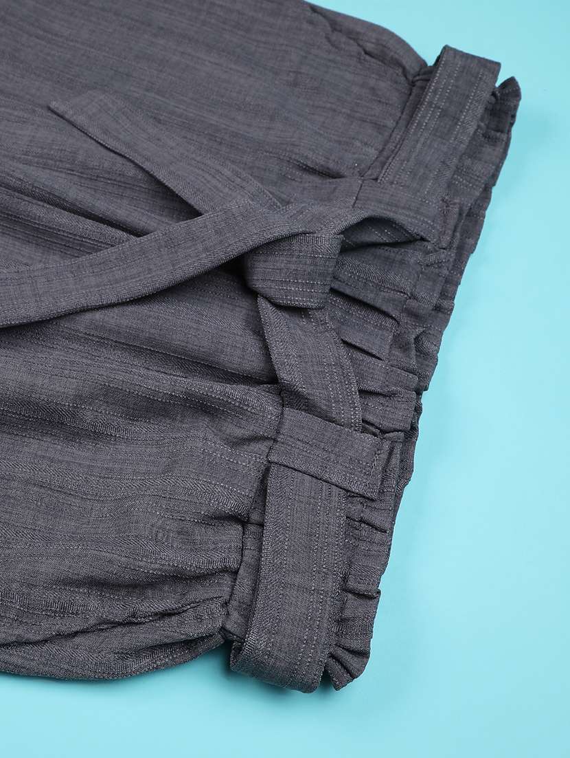 grey cotton palazzo trouser - 22410771 -  Standard Image - 3