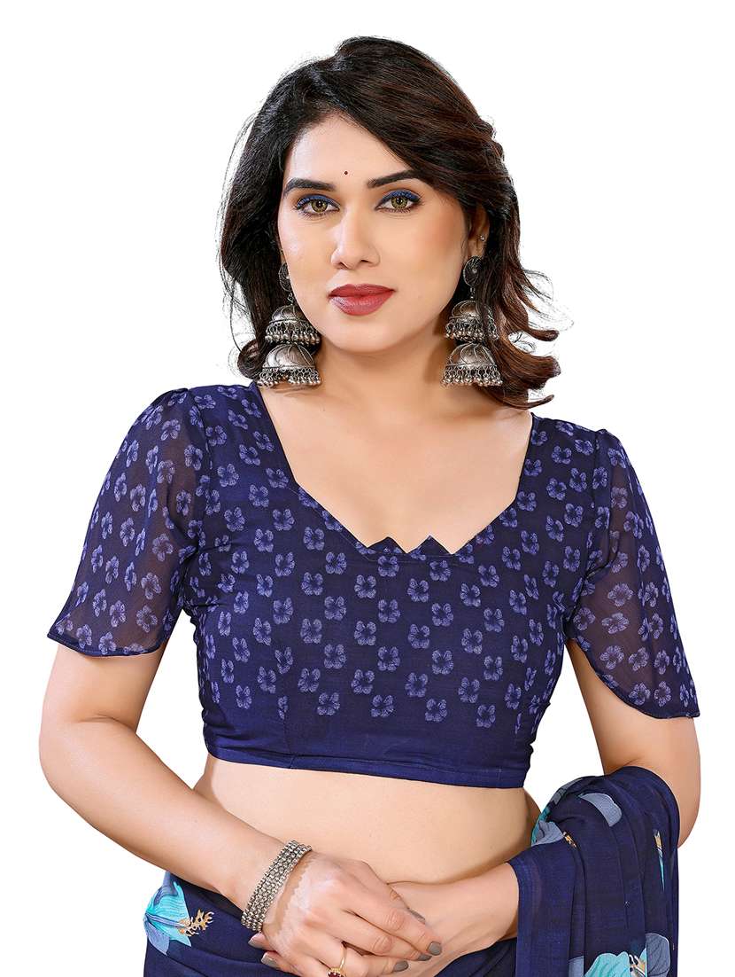women pack of 2 printed combo saree with blouse - 22411341 -  Standard Image - 3