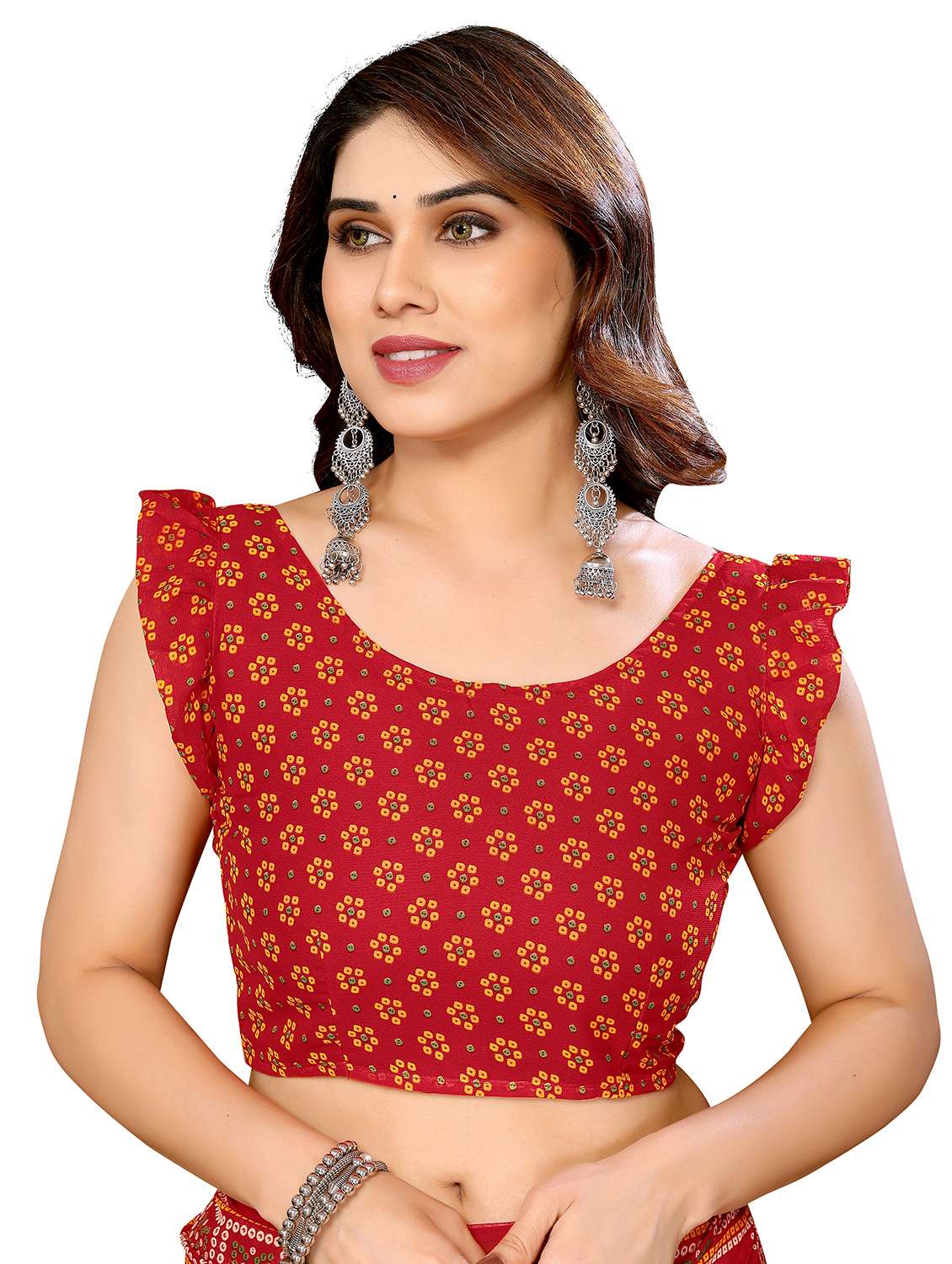 women pack of 2 printed combo saree with blouse - 22411599 -  Standard Image - 3