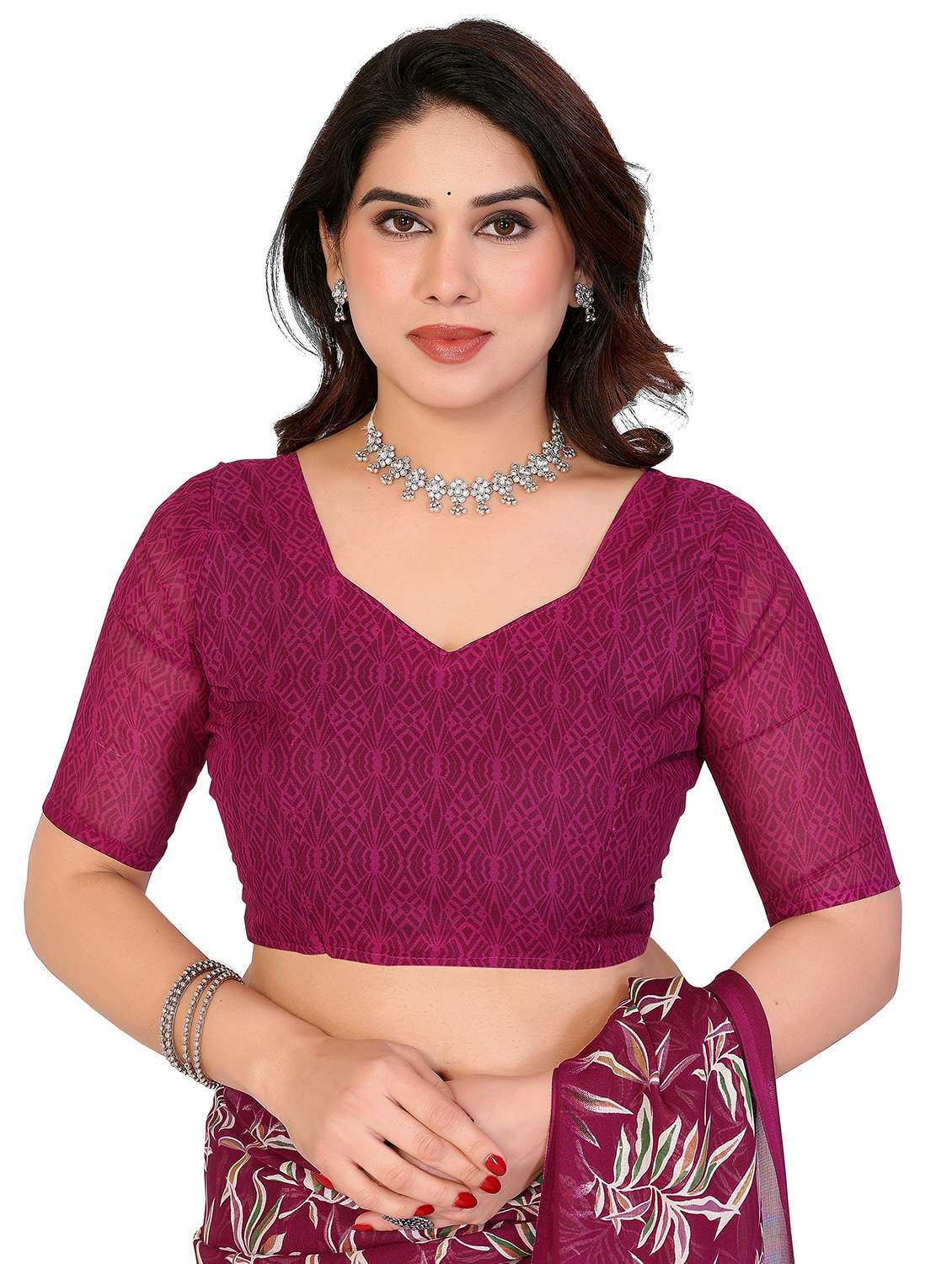 women pack of 2 printed combo saree with blouse - 22411647 -  Standard Image - 3