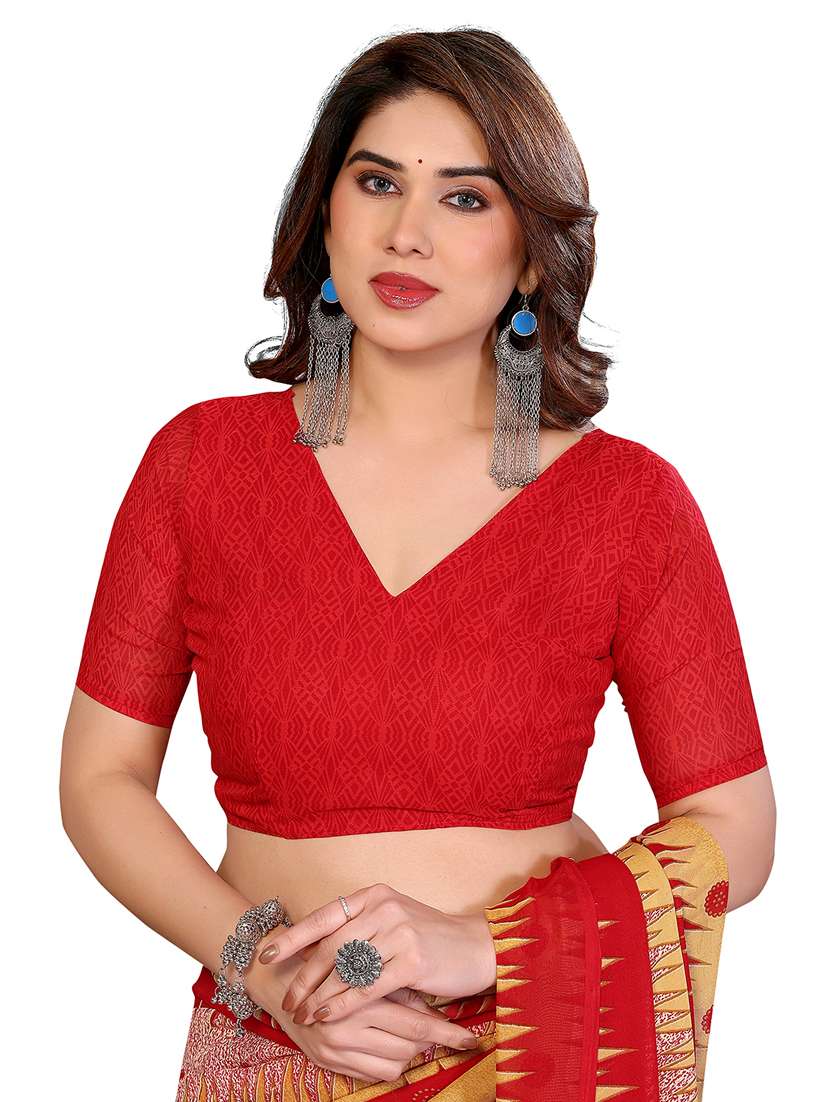 women pack of 2 printed combo saree with blouse - 22411668 -  Standard Image - 3