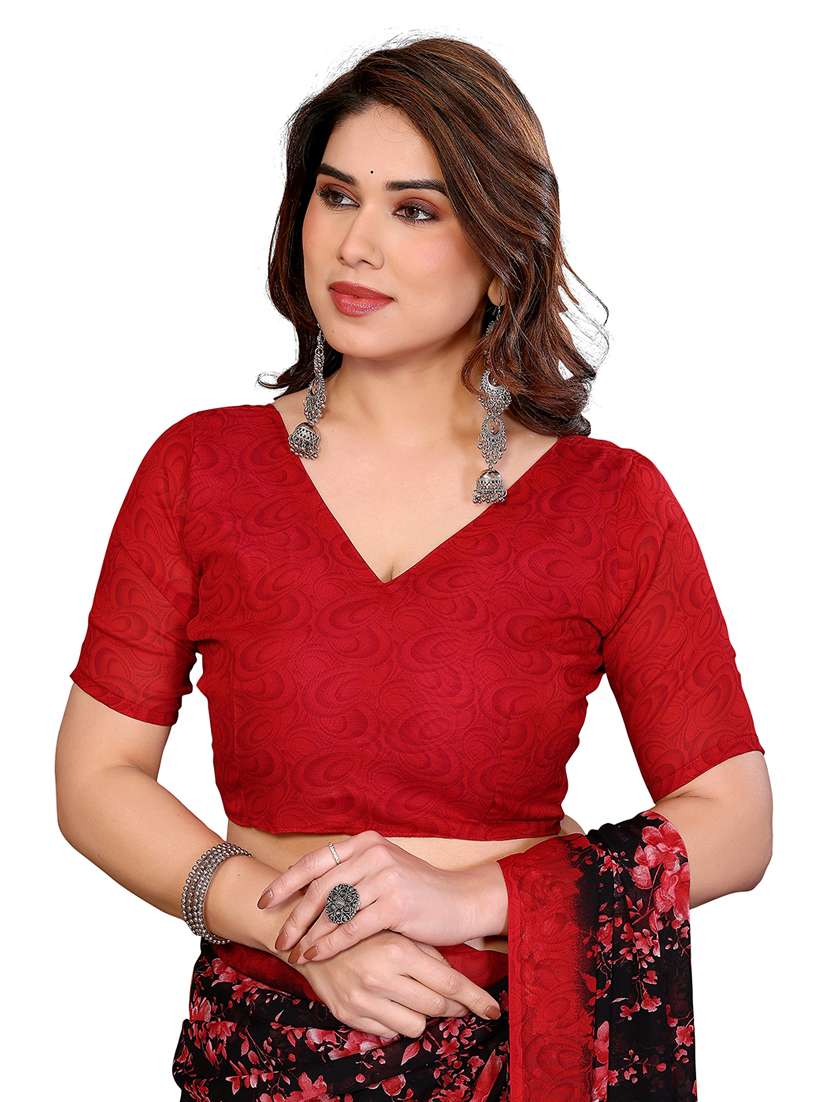 women pack of 2 printed combo saree with blouse - 22411677 -  Standard Image - 3
