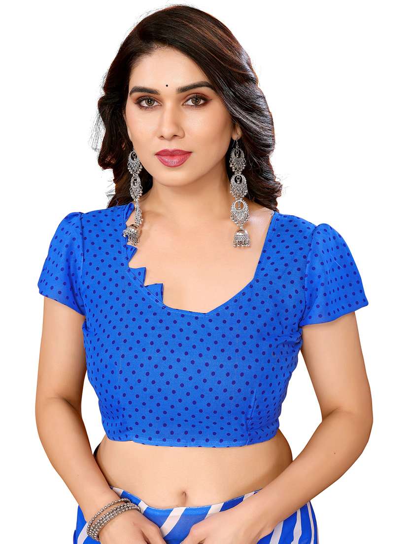 Women Pack Of 2 Printed Combo Saree With Blouse - 22411803 -  Standard Image - 3