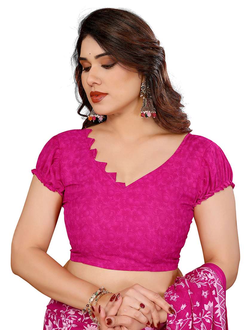Women Pack Of 2 Printed Combo Saree With Blouse - 22411865 -  Standard Image - 3