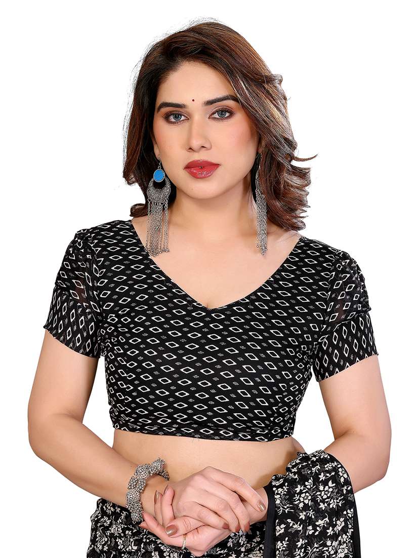 women pack of 2 printed combo saree with blouse - 22411890 -  Standard Image - 3