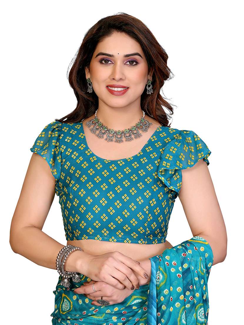 women pack of 2 printed combo saree with blouse - 22411930 -  Standard Image - 3