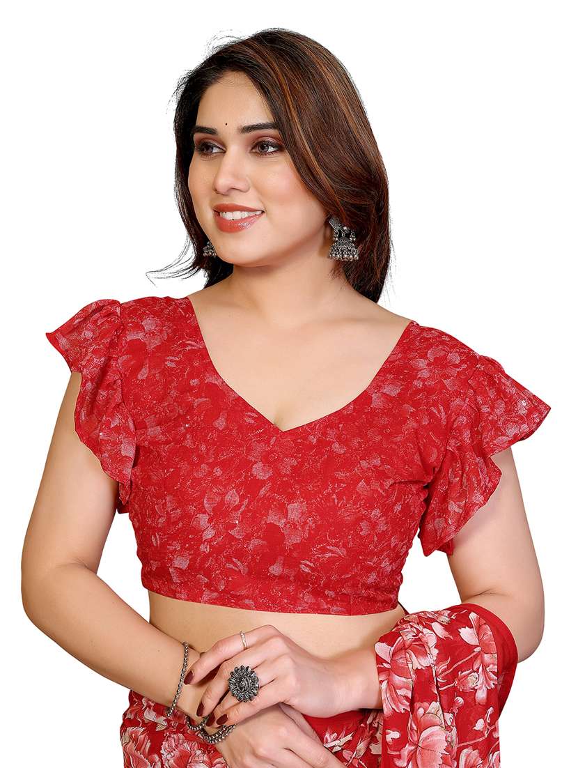 women pack of 2 printed combo saree with blouse - 22411966 -  Standard Image - 3