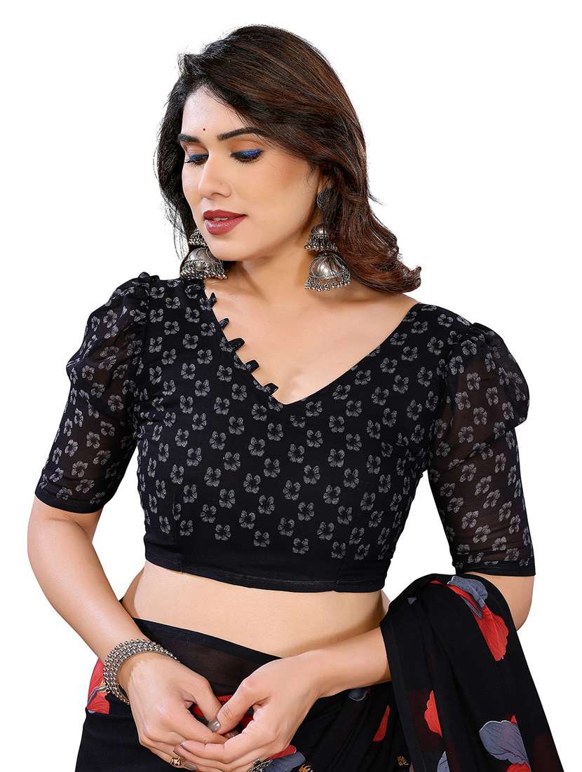 Women Pack Of 2 Printed Combo Saree With Blouse - 22412086 -  Standard Image - 3