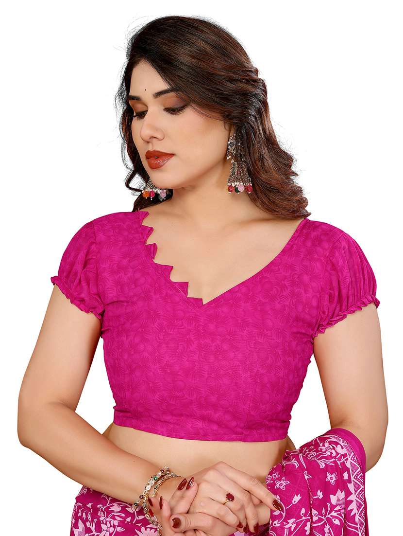 women pack of 2 printed combo saree with blouse - 22412225 -  Standard Image - 3