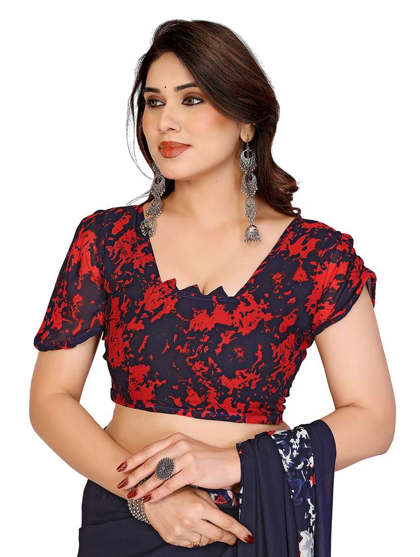 women pack of 2 printed combo saree with blouse - 22412226 -  Standard Image - 3