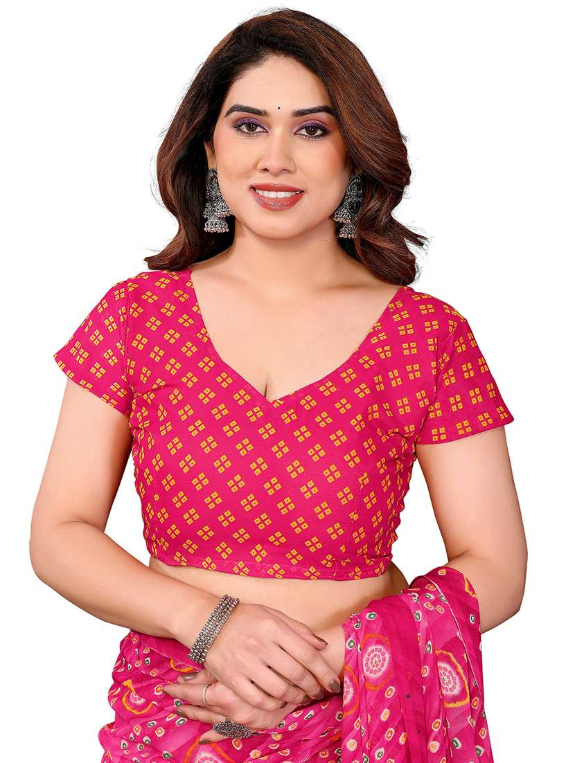 women pack of 2 printed combo saree with blouse - 22412292 -  Standard Image - 3