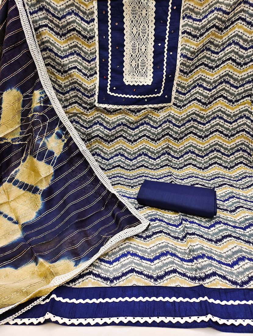 women printed unstitched suit set - 22412960 -  Standard Image - 3