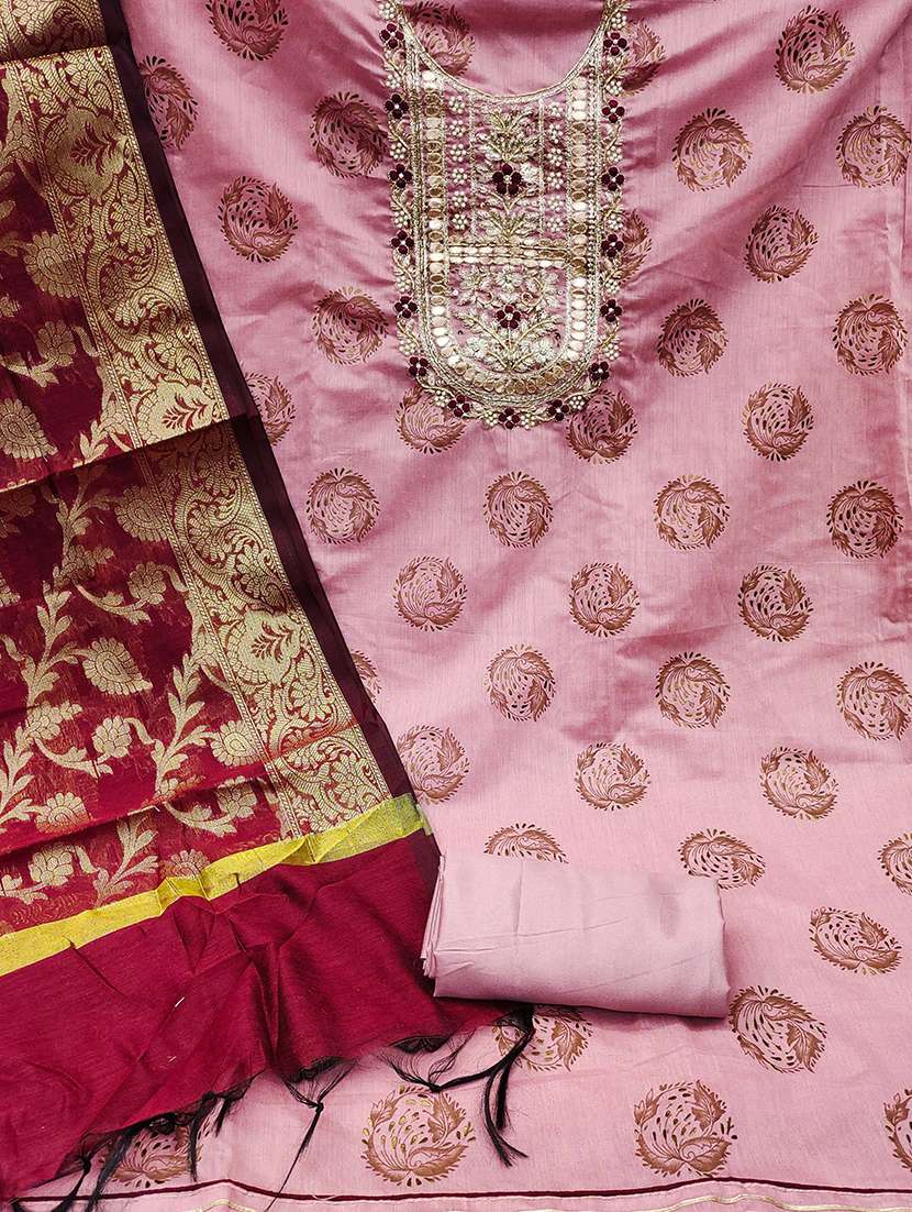 Women Printed Unstitched Suit Set - 22412961 -  Standard Image - 3