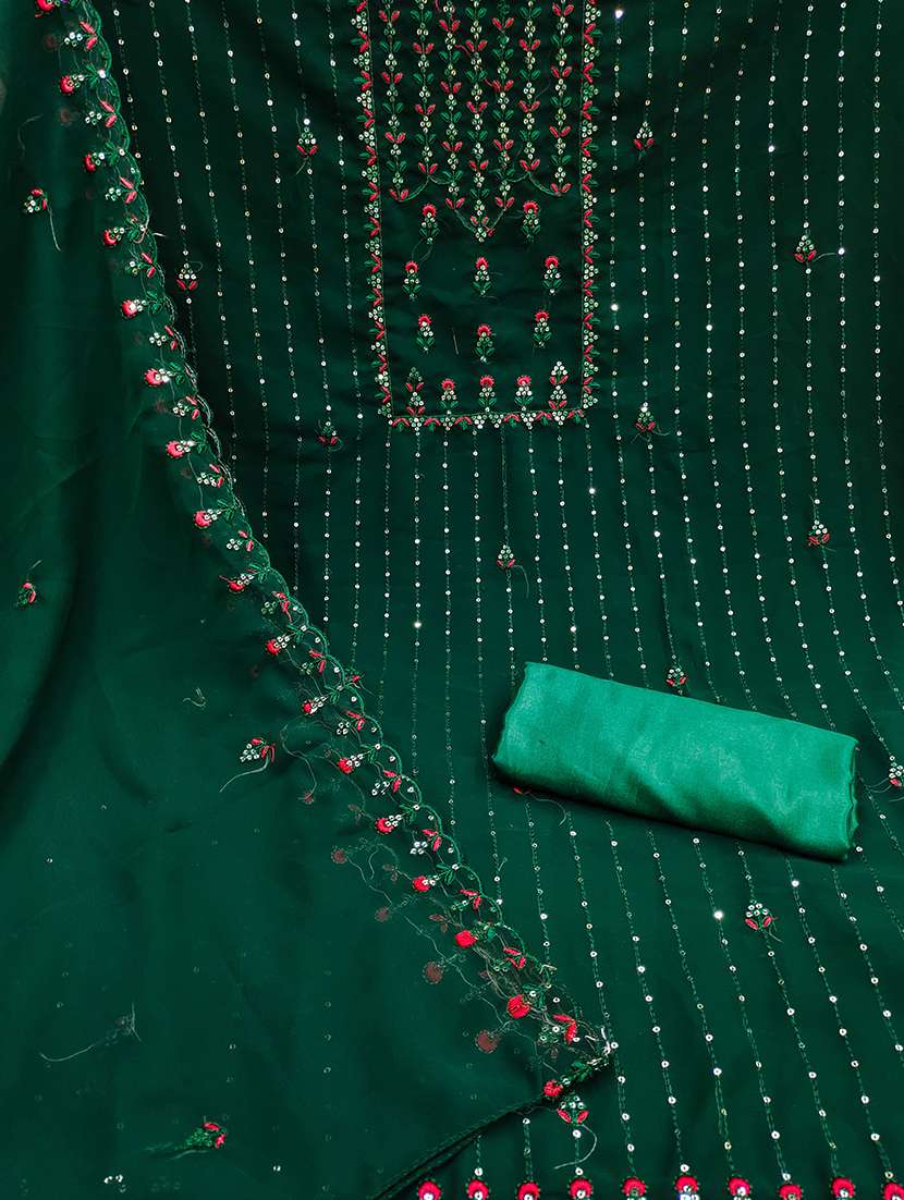 women solid with work unstitched suit set - 22412977 -  Standard Image - 3