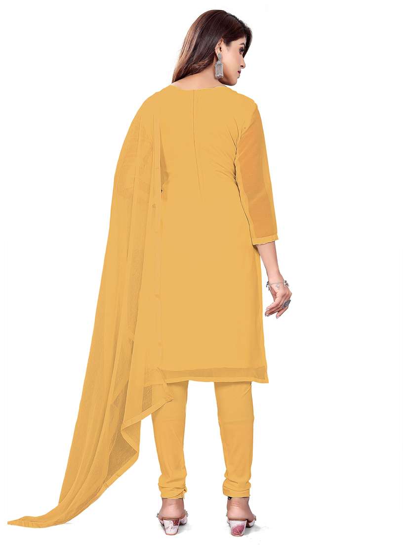 women solid with work unstitched suit set - 22413528 -  Standard Image - 3