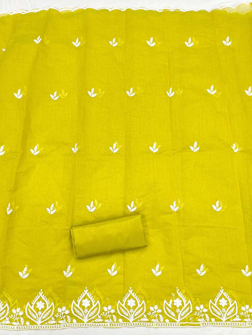 women solid with work unstitched suit set - 22415744 -  Standard Image - 3