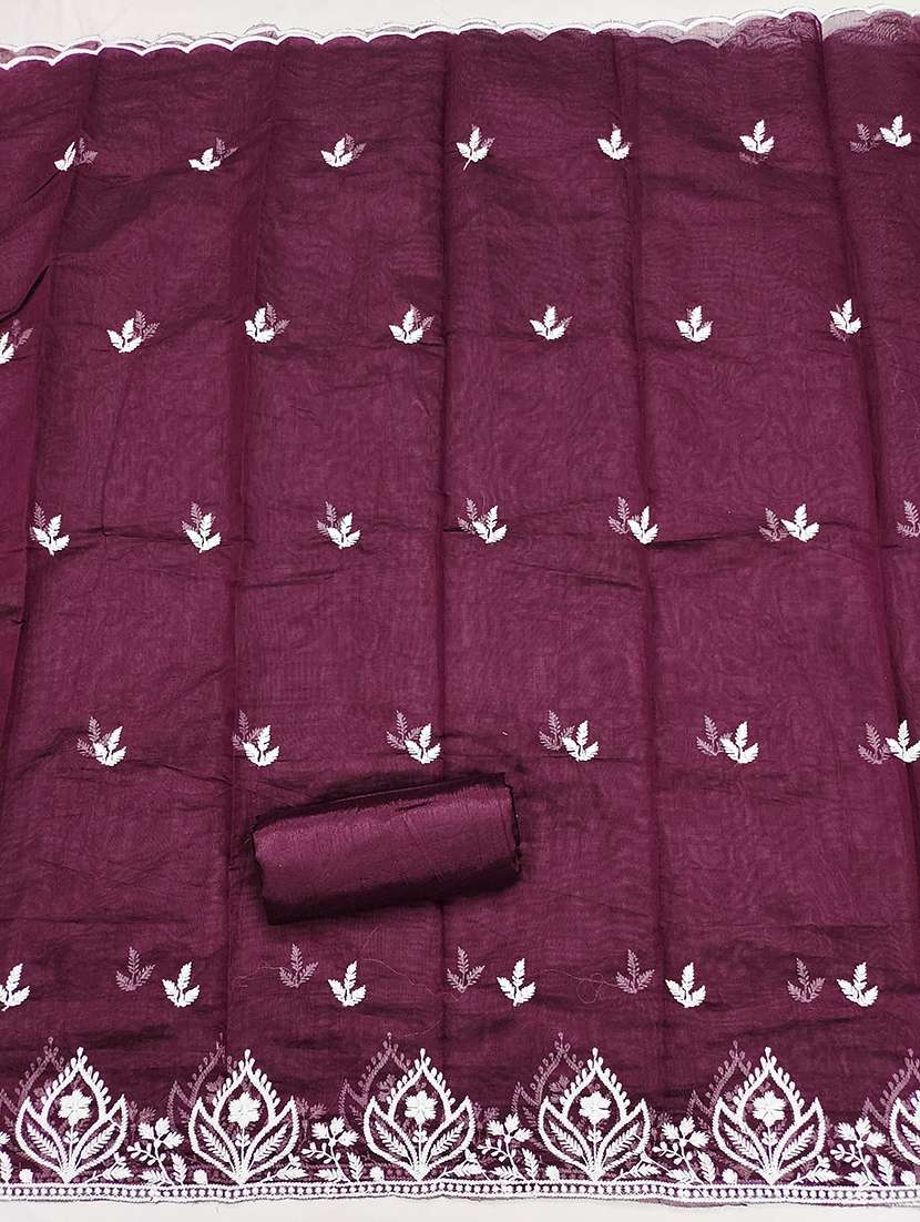 women solid with work unstitched suit set - 22415745 -  Standard Image - 3