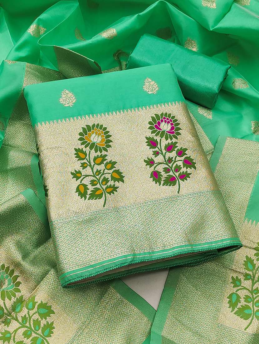 women self design unstitched suit set