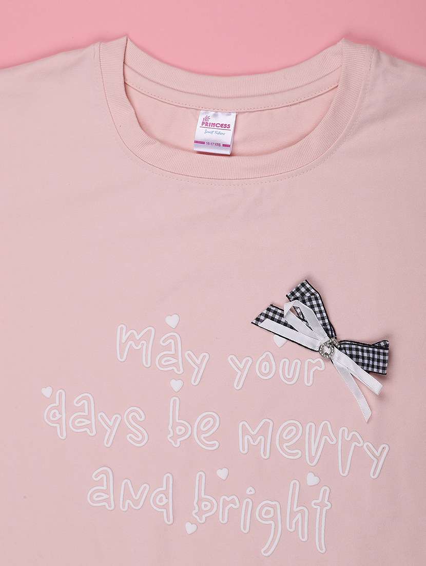 girls printed short sleeves regular fit t-shirt - 22417374 -  Standard Image - 3